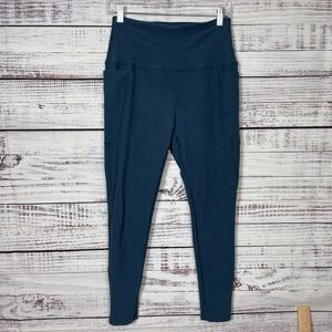 Beyond Yoga Legging Womens Size L Blue Spacedye Caught In The Midi High Waisted